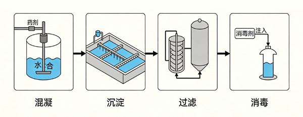 山泉水處理成自來水的工藝